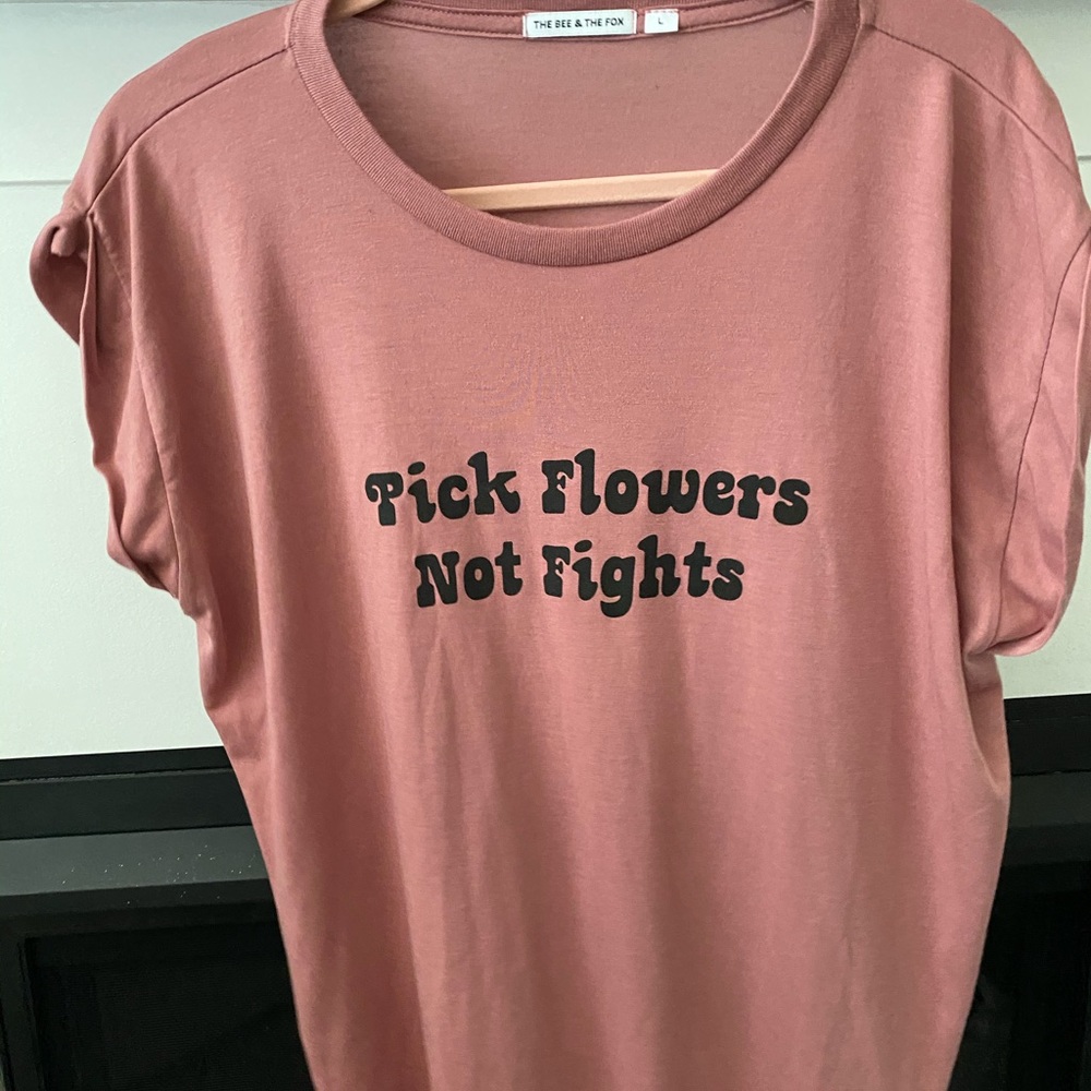 Rose graphic T shirt